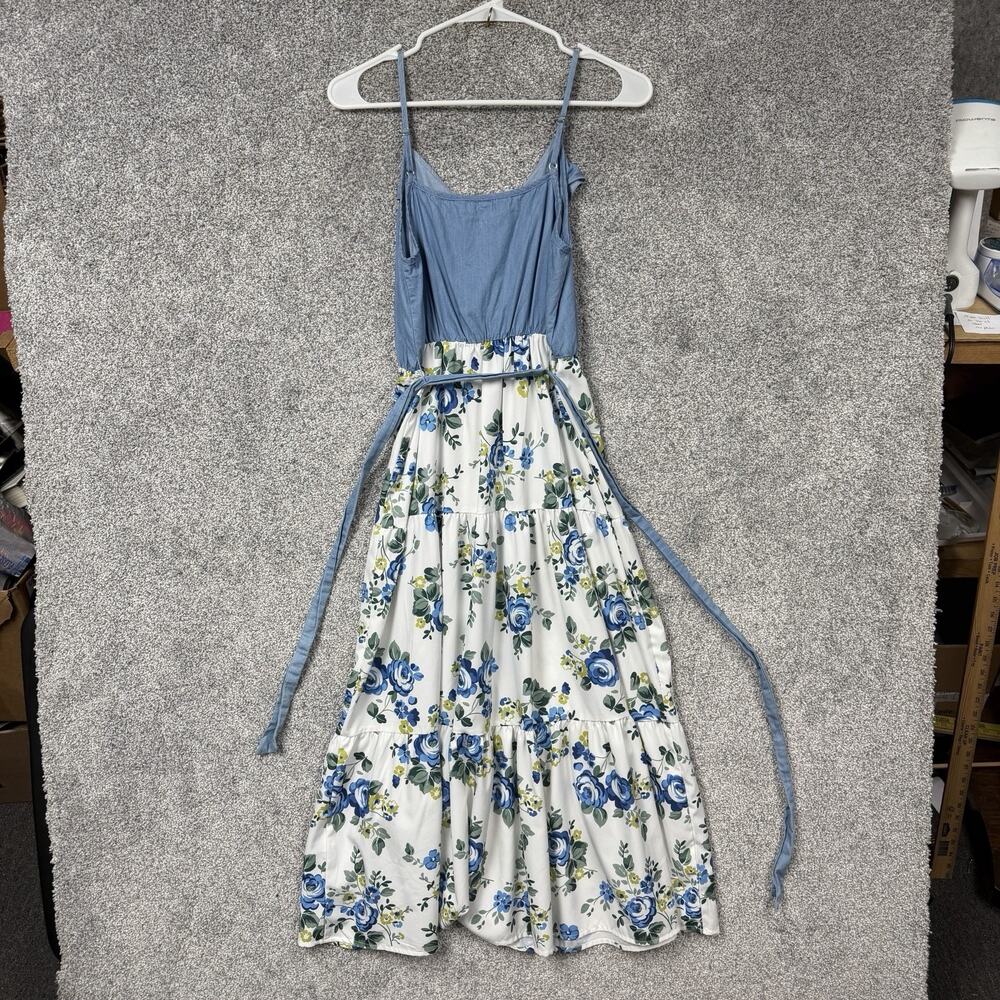 Cottagecore Sundress S Prairie Coquette Romantic Feminine Tiered Ruffle Floral - Picture 5 of 10